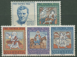 Schweiz 1966 Pro Patria Heinrich Federer Deckengemälde 836/40 Postfrisch - Nuevos