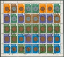 Guernsey 1979 Freimarken Münzen 173/75+177/79+199 ZD-Bogen Gestempelt (SG61576) - Guernesey