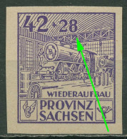 SBZ Provinz Sachsen 1946 Wiederaufbau Mit Plattenfehler 89 B VIII Postrisch - Otros & Sin Clasificación