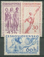 Tschechoslowakei 1958 Weltfrauenbund Gewerkschaftsbund 1078/80 Postfrisch - Unused Stamps