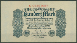 Dt. Reich 100 Mark 1922, DEU-83 Serie G, Leicht Gebraucht (K1439) - 100 Mark