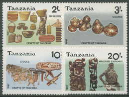 Tansania 1987 Kunsthandwerk Flechten Schnitzen 412/15 Postfrisch - Tanzania (1964-...)