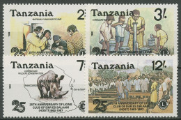 Tansania 1988 25 J. Lions-Club Daressalam Schule Nashorn 513/16 Postfrisch - Tanzania (1964-...)