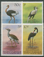 Tansania 1982 Vögel Sekretär Riesentrappe Sattelstorch 193/96 Postfrisch - Tanzanie (1964-...)