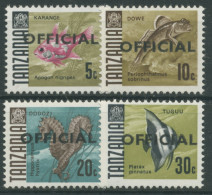 Tansania 1967 Fische Fledermausfisch Dienstmarken 9/10 U. 12/13 II Postfrisch - Tanzania (1964-...)