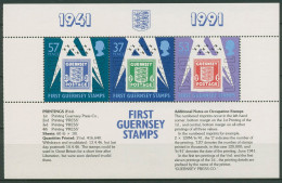 Guernsey 1991 Marken Dt. Besetzung Heftchenblatt H-Bl. 36 Postfrisch (C62998) - Guernsey