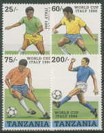 Tansania 1990 Fußball-WM In Italien Spieler 664/67 Postfrisch - Tansania (1964-...)