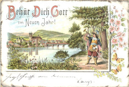 BAd Säckingen - Behüt Dich Gott - Litho - Bad Saeckingen