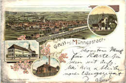 Gruss Aus Münnerstadt - Litho - Bad Kissingen