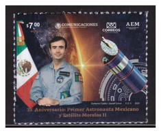 2020 35 Aniv. Primer Astronauta Mexicano  Satélite Morelos II, RODOLFO NERI VELA Sc 3195  MNH ASTRONOMY, SPACE SATELLITE - México