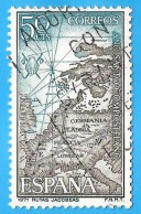 España. Spain. 1971. Edifil # 2008. Año Santo Compostelano. Rutas Jacobeas Europeas - Oblitérés