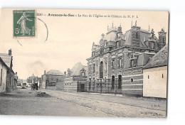 AVESNES LE SEC - La Rue De L'Eglise Et Le Château De MPL - Très Bon état - Avesnes Sur Helpe