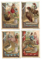 S 325, Liebig 6 Cards, Oiseaux Symboliques (one Card Has A Light Pleat In One Corner) (ref B5) - Liebig