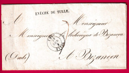 FRANCHISE EVECHE DE TULLE CORREZE 1841 POUR BEANCON DOUBS LETTRE - 1801-1848: Vorläufer XIX