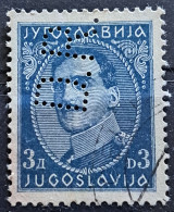 KING ALEXANDER-3 D- PERFINS DR - YUGOSLAVIA - 1932 - Gebraucht