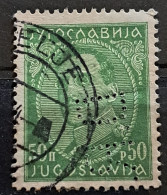 KING ALEXANDER-50 P- PERFINS DR - YUGOSLAVIA - 1932 - Used Stamps