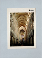 Laon (02) : Intérieur De La Cathédrale - La Nef, Le Choeur, Rosaces Et Lancettes Du Chevet - Laon