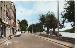 Conflans-Sainte-Honorinne Animée Quai De La République Tabac Voitures Solex - Conflans Saint Honorine