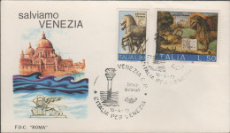 ITALIA - ITALIE - ITALY - 1973 - 50 + 90 Salviamo Venezia - FDC Roma - FDC