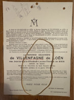 Baronne Douairiere De Villenfagne De Loen Nee De Bien Prisonniere Politique 14-18 *1865 St Josse Ten Node +1933 Vise - Overlijden