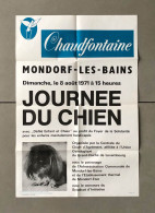 Altes Plakat , Chaudfontaine , Mondorf-Les-Bains , 1971 , Journée Du Chien , Luxemburg - Publicidad