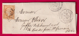 N°21 GC 2793 PARIS PASSY LES PARIS POUR PARIS RECETTES REUNIES LETTRE - 1849-1876: Période Classique