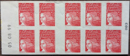 3085-C3 Date 05.08.99 Carnet TVP Rouge Luquet Faciale De 14.30€ - Moderne : 1959-...
