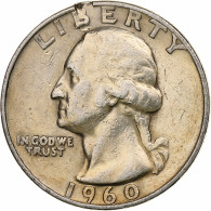 États-Unis, Quarter, Washington, 1960, Denver, Argent, TB+, KM:164 - 1932-1998: Washington