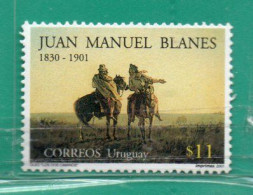 1399 URUGUAY 2001 YT 1957 Ss Mint-Juan Manuel Blanes 1830-1901-TT: Pintores,Caballos,Sombreros - Uruguay