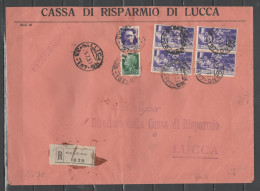 ITALIA 1930 - Raccomandata Da Gallicano Con Ferrucci 50 C. X4 - Poststempel