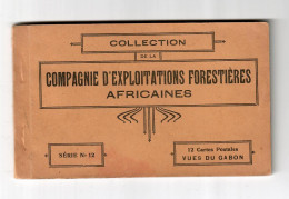 Gabon - Compagnie D'Exploitations Forestières (C.E.F.A.) - Série N°12 - Carnet De 12 Cartes Postales - Ed. C.E.F.A. - Gabón