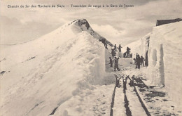 CHEMIN DE FER DES ROCHERS DE NAYE (VD) Tranchées De Neige à La Gare De Jaman - Ed. A. Schnegg 308 - Andere & Zonder Classificatie