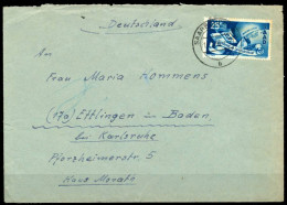 SAARLAND 1950 Nr 297 BRIEF EF X41CF0A - Cartas & Documentos