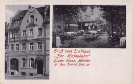 Blume-Hann.-Münden (NI) Gasthaus Zur Hafenbahn Blume-Hann.-Münden Bes.: Dietrich Neid Verl. Carl Thoericht Hann.-Münden - Hannoversch Muenden