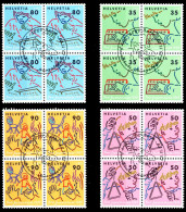 SCHWEIZ PRO JUVENTUTE Nr 1381 VB-1384 VB ZENTR- X54B796 - Used Stamps