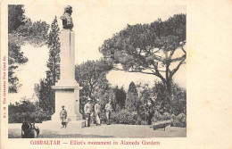 GIBRALTAR - Elliot's Monument In Alameda Gardens. - Gibraltar