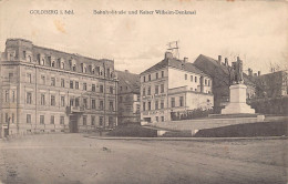 POLSKA Poland - ZŁOTORYJA Goldberg - Bahnhofstrasse Und Kaiser-Wilhelm-Denkmal - Polen