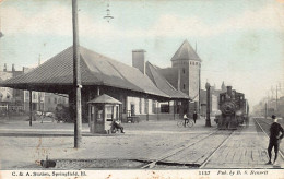 SPRINGFIELD (IL) C. & A. Railroad Station - Springfield – Illinois