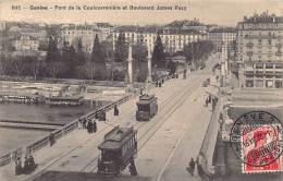 Suisse - Genève - Pont De La Coulouvrenière - Boulevard James Fazy - Tram - Ed. Phototypie Co 1042 - Genève