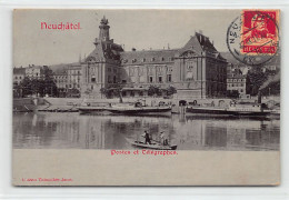 Suisse - Neuchâtel - Bâtiment Postes Et Télégraphes En Relief - Ed. Timothée Jacot 82904 - Neuchâtel