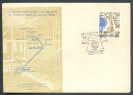 .Yugoslavia, 1962-05-19, Slovenia, Koper, Telephone, Special Postmark & Cover - Other & Unclassified