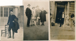 Marseille (13) Carte Photo Mariage Les Mariés Sur Le Perron En 1929, Couples Avec Chien En 1930 Et L'un D'eux Militaire - Unclassified