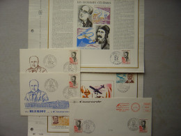 2 FDC/CEF + 3 Env. Commémoratives De 1972 : BLERIOT, Aviation - 1970-1979