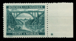 BÖHMEN MÄHREN Nr 57aPlSt1R Postfrisch X6DCF2E - Unused Stamps