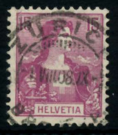 SCHWEIZ 1907 Nr 100 Zentrisch Gestempelt X746A8E - Oblitérés