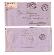 TRESOR Et POSTES 77 Lettre RECOMMANDEE Ob 1923 Origine SP 77 Mayence Dest Bordeaux Bureau Frontière D 60c Merson Yv 144 - WW I