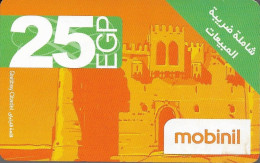 EGYPT - Mobinil - 25 EGP - Qaitbay Citadel - Exp. 2010-11-12 - Used (MO-02-025-01-03) - Egipto