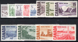 Canada 1967-73 Perf 12 Set No Phosphor (missing 6c) Unmounted Mint. - Nuovi