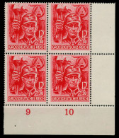 3. REICH 1945 Nr 909 Postfrisch VIERERBLOCK ECKE-URE X7803A6 - Neufs