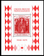 Monaco 1973 25th Anniversary Of Monaco Red Cross Souvenir Sheet Unmounted Mint. - Nuovi